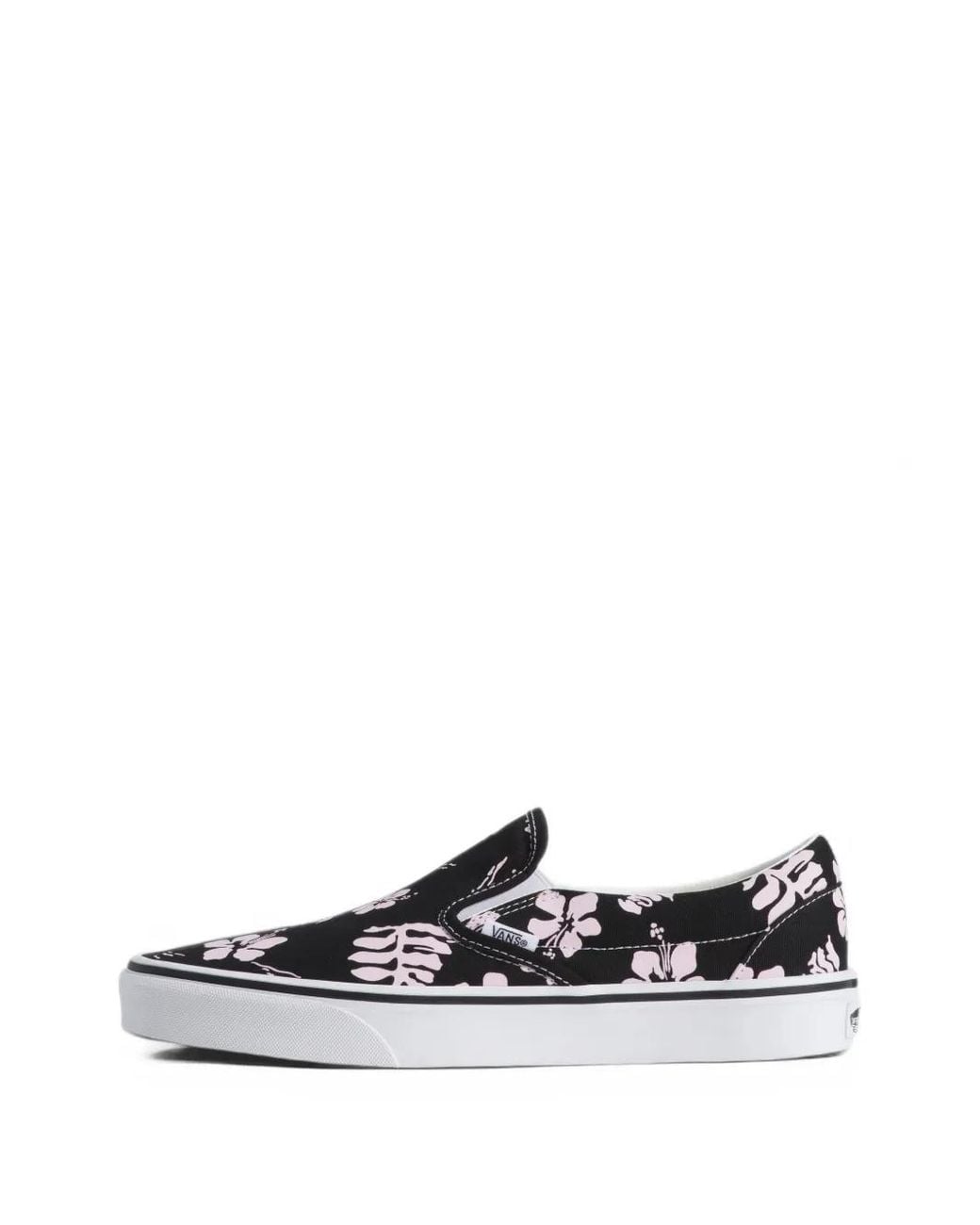 Vans White Classic Slip-On Floral-Print Sneakers for men