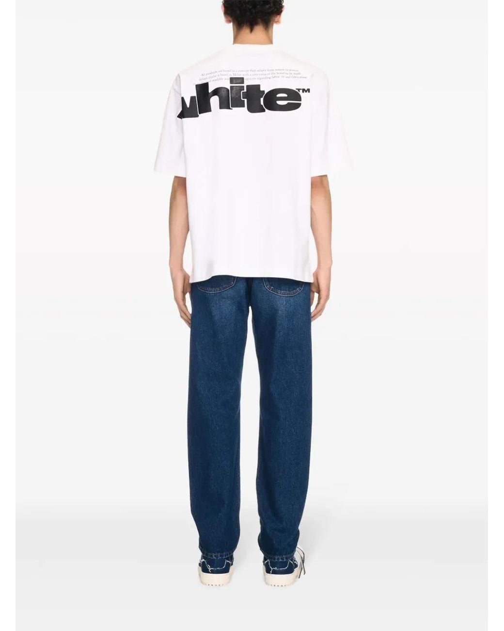 Off-White c/o Virgil Abloh Blue Jeans With Logo for men