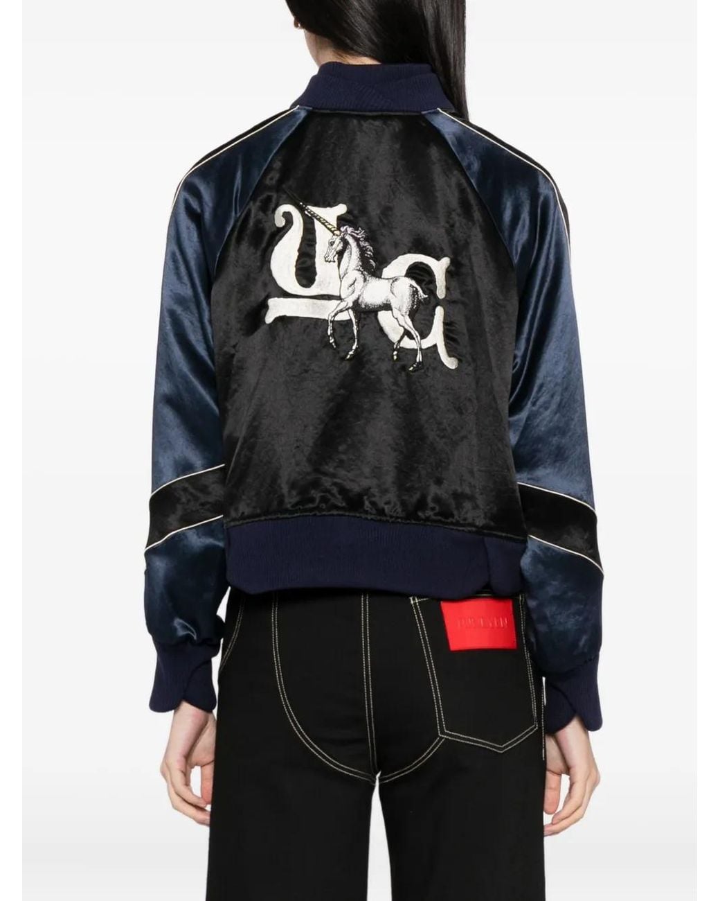 Undercover Black Embroidered Bomber Jacket