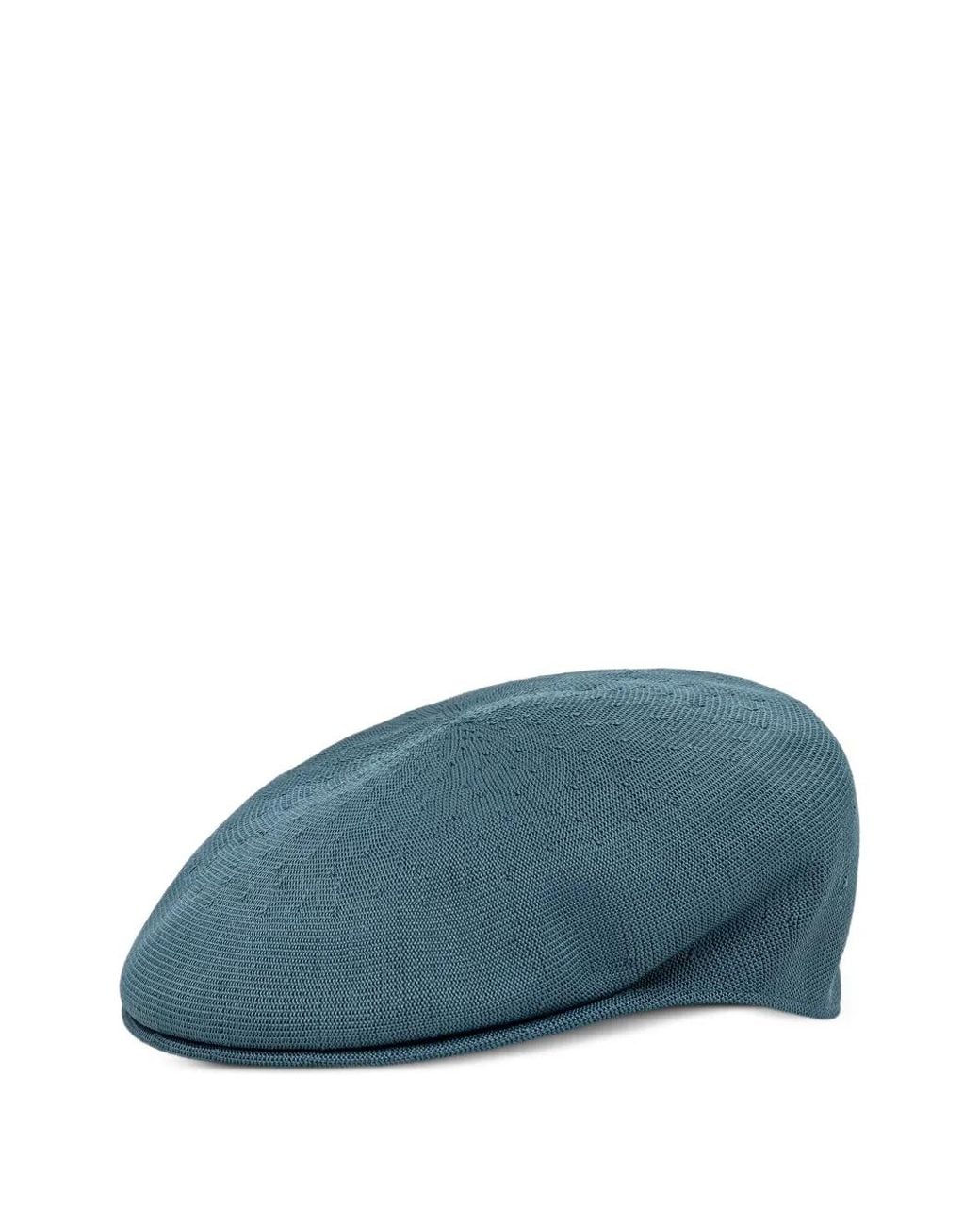 Kangol Blue Tropic 504 Logo-Embroidered Flat Cap