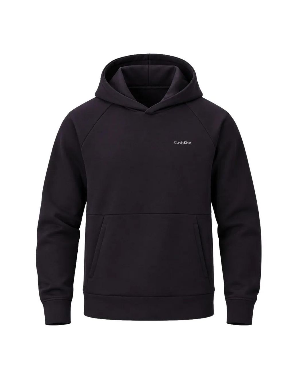 Calvin Klein Blue Logo-Print Raglan-Sleeved Hoodie for men