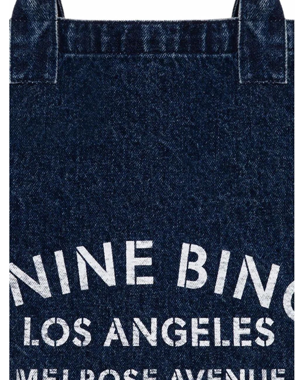 Anine Bing Blue Leo Denim Tote