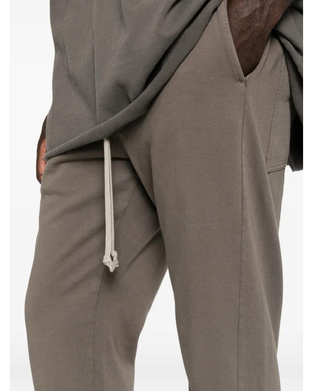 Rick Owens Gray Drawstring Track Pants for men