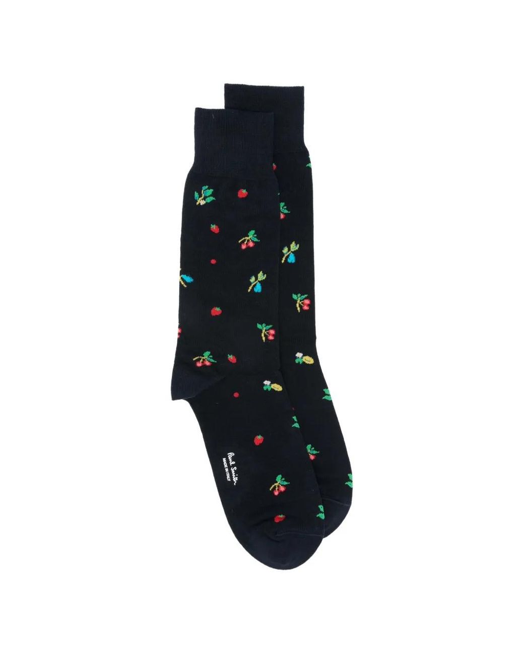 Paul Smith Blue Fruit-Pattern Socks for men