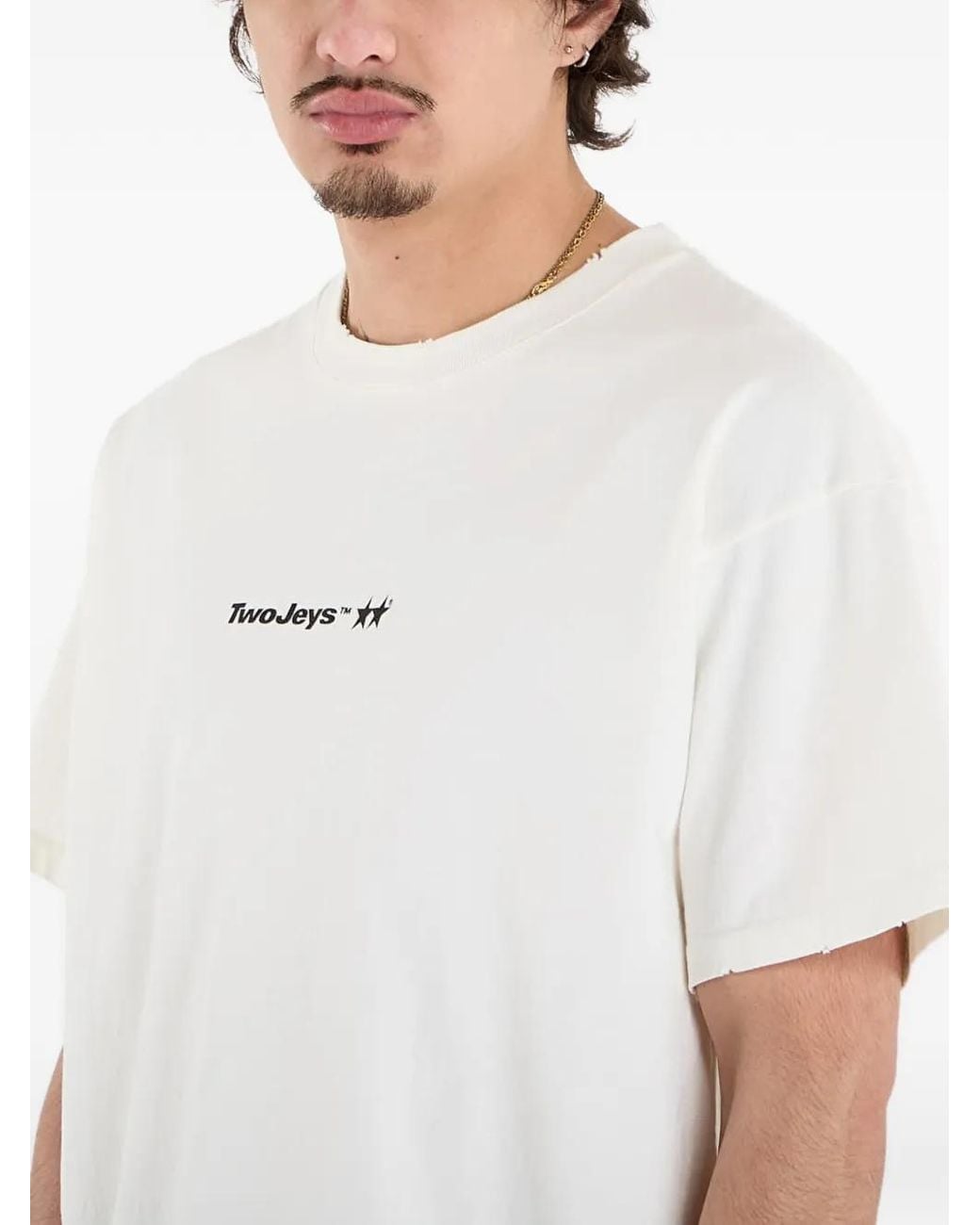 Twojeys Icon Logo-Print T-Shirt in White for Men | Lyst