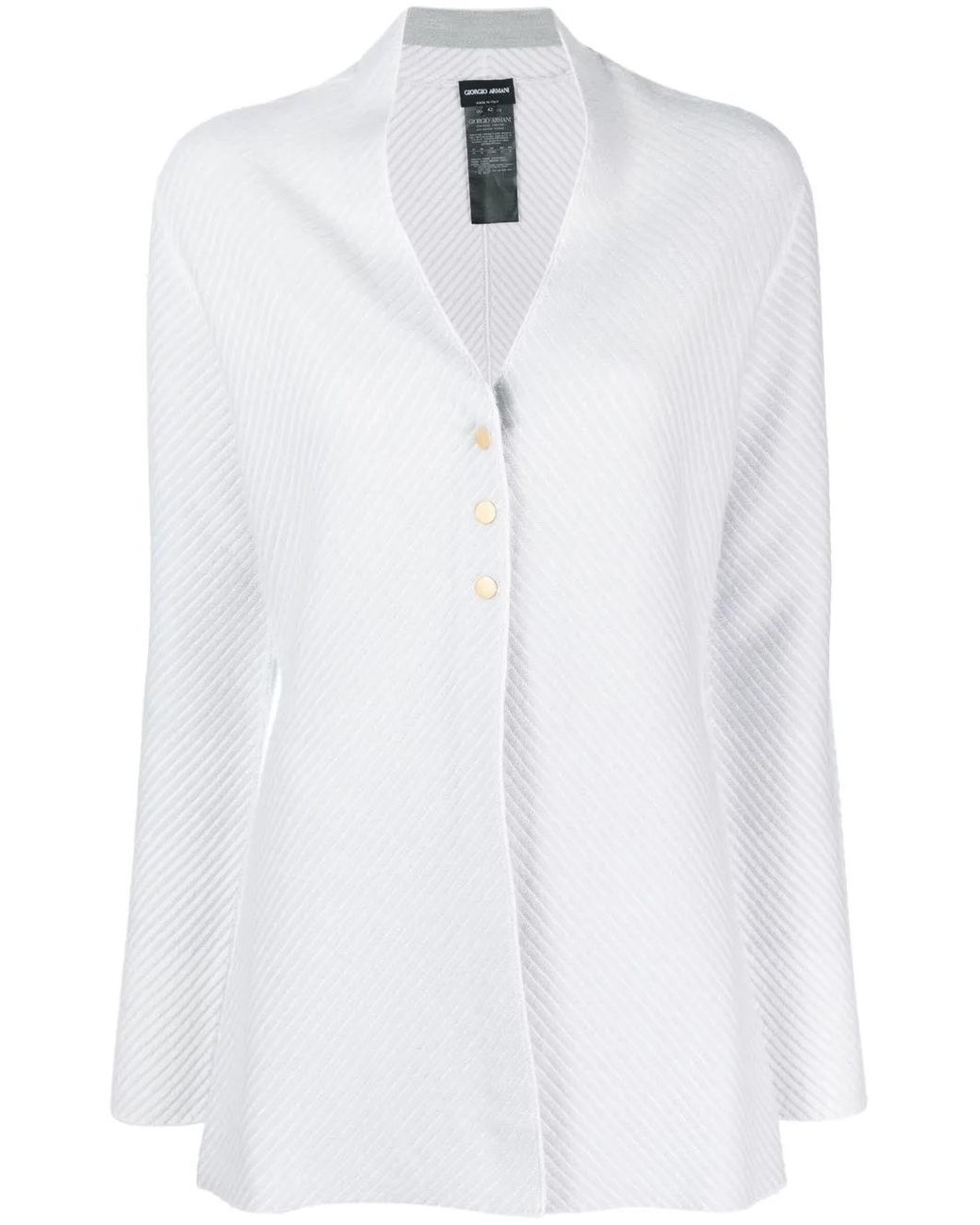 Giorgio Armani White Three Button Cardigan