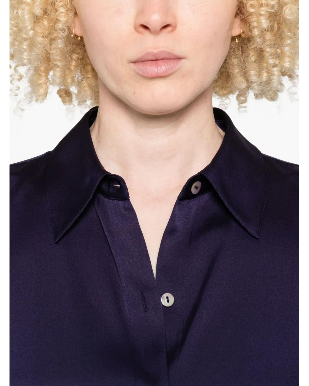 Vince Blouse Met Knopen in het Blue