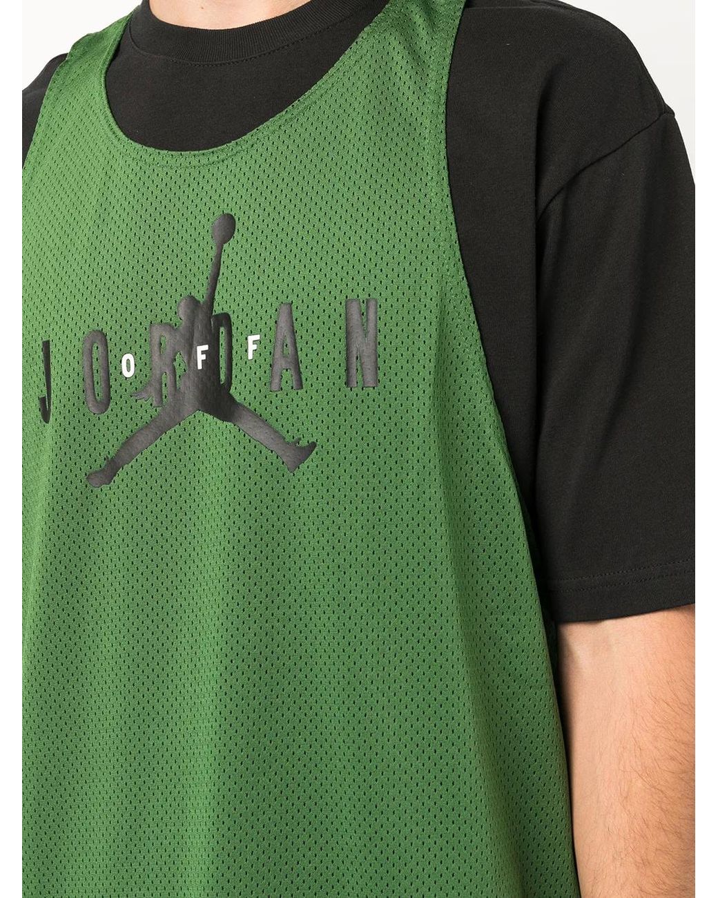 Nike Green Logo-Print Layered T-Shirt for men