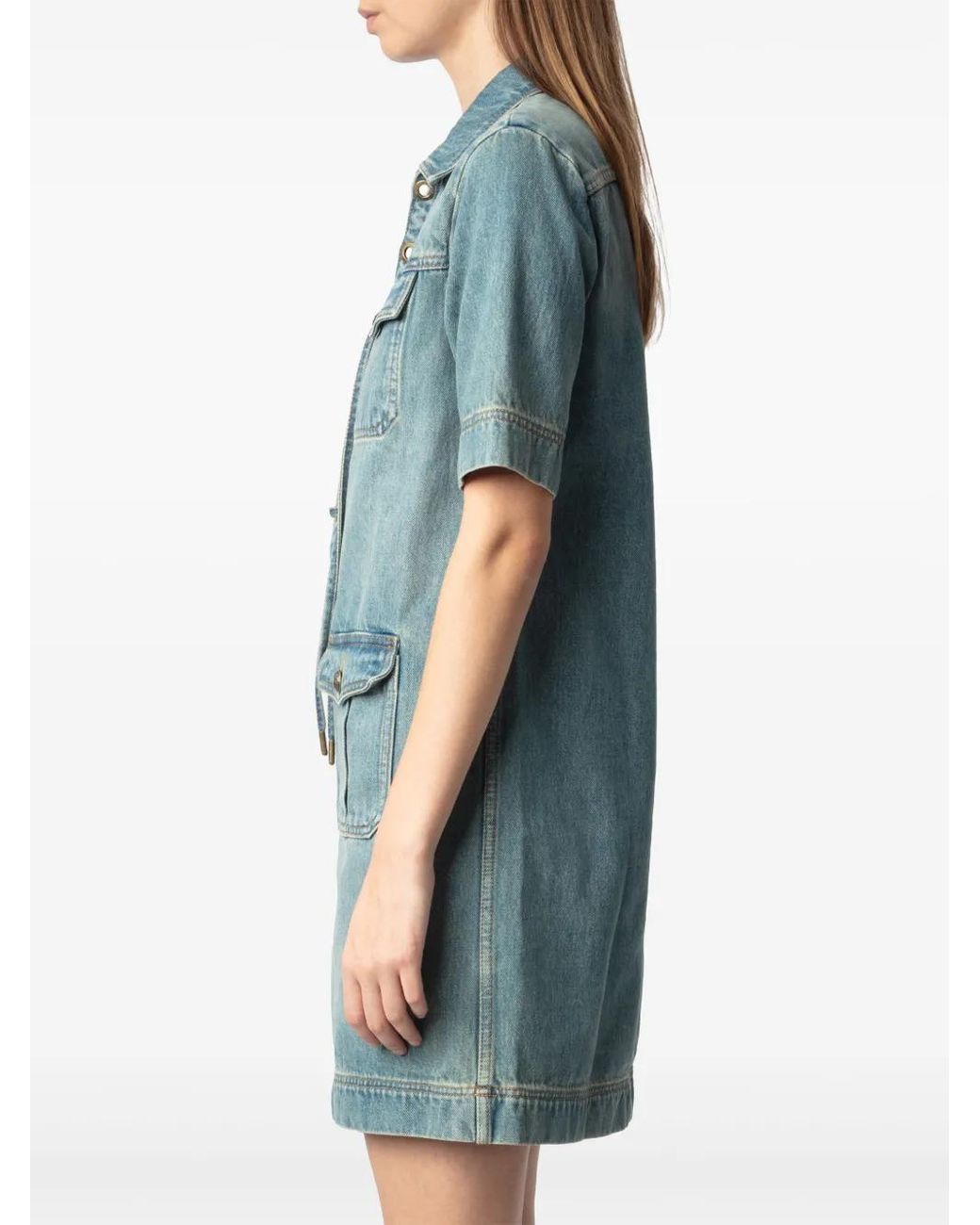 Zadig & Voltaire Blue Denim Mini Dress