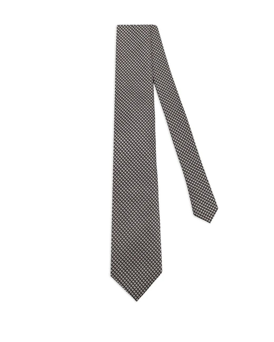 Tom Ford White Geometric-Pattern Tie for men