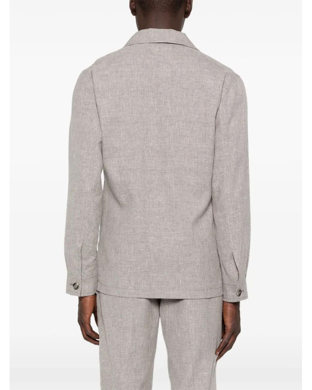Tagliatore Gray Surchemise Boutonnée À Poche Poitrine for men