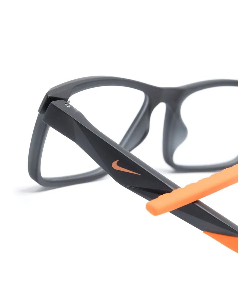 Nike Black 7057 Rectangle-Frame Glasses