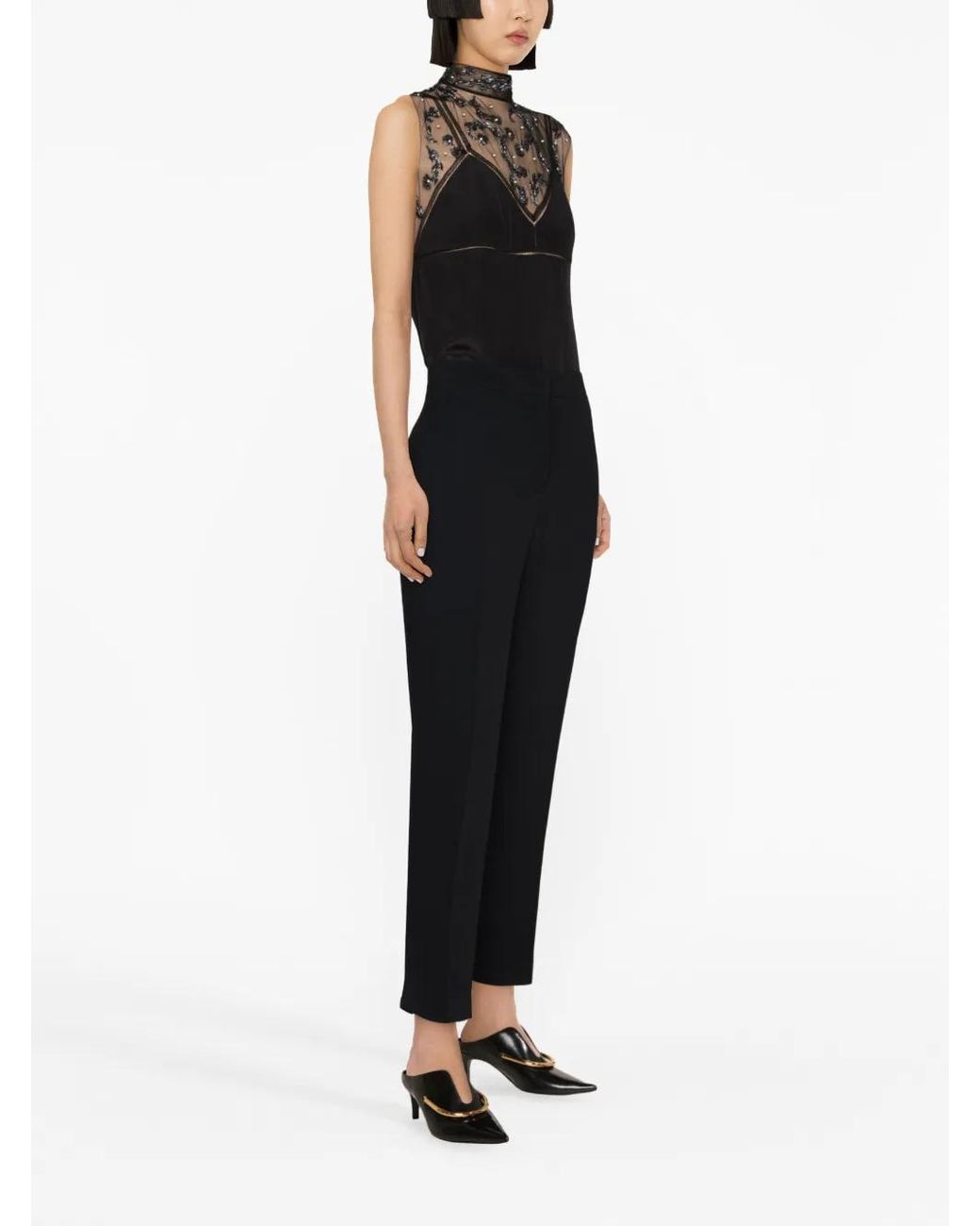 Jil Sander Black Tailored Cropped Trousers