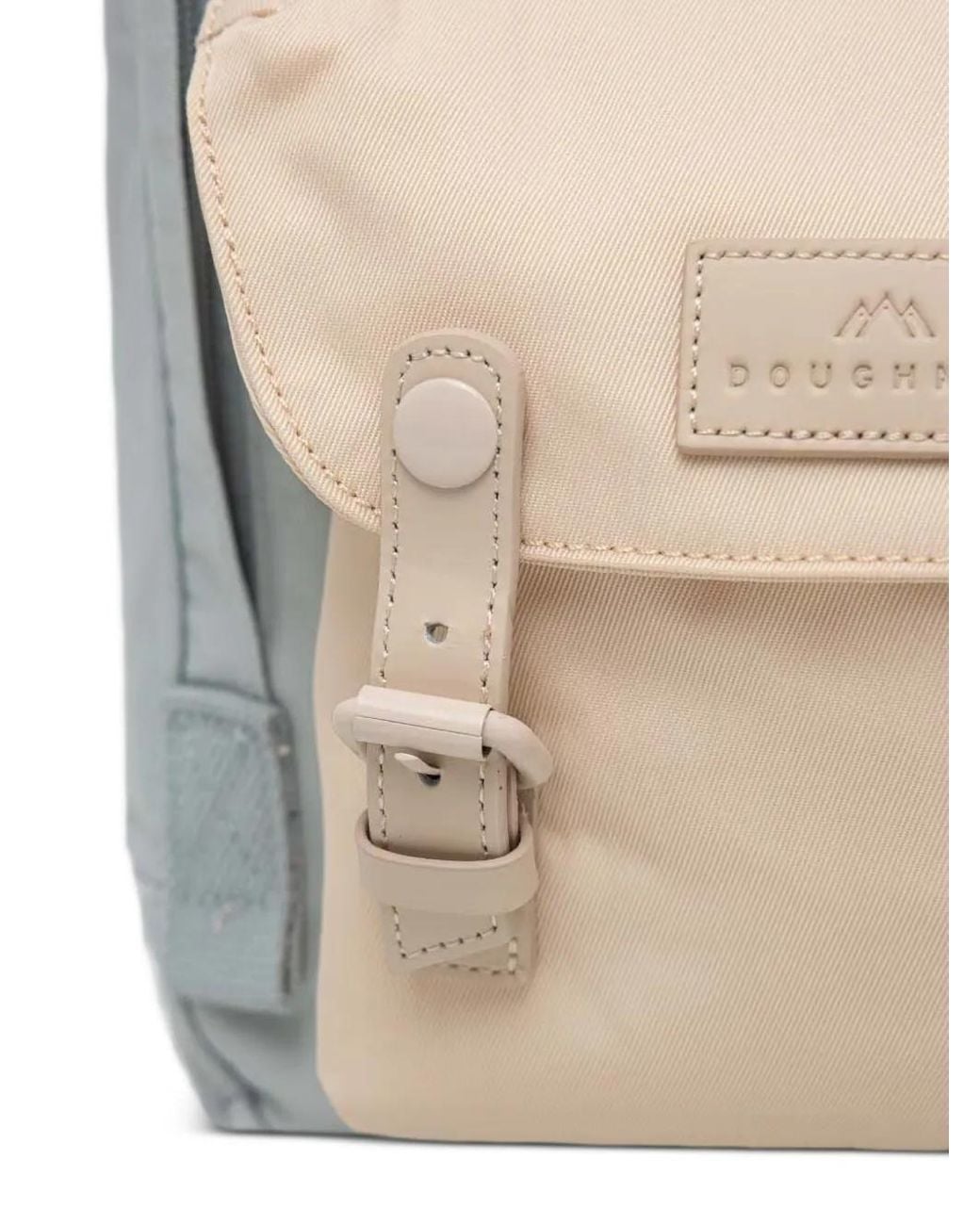 Doughnut Gray Macaroon Mini Nature Buckle-Detail Logo-Patch Backpack