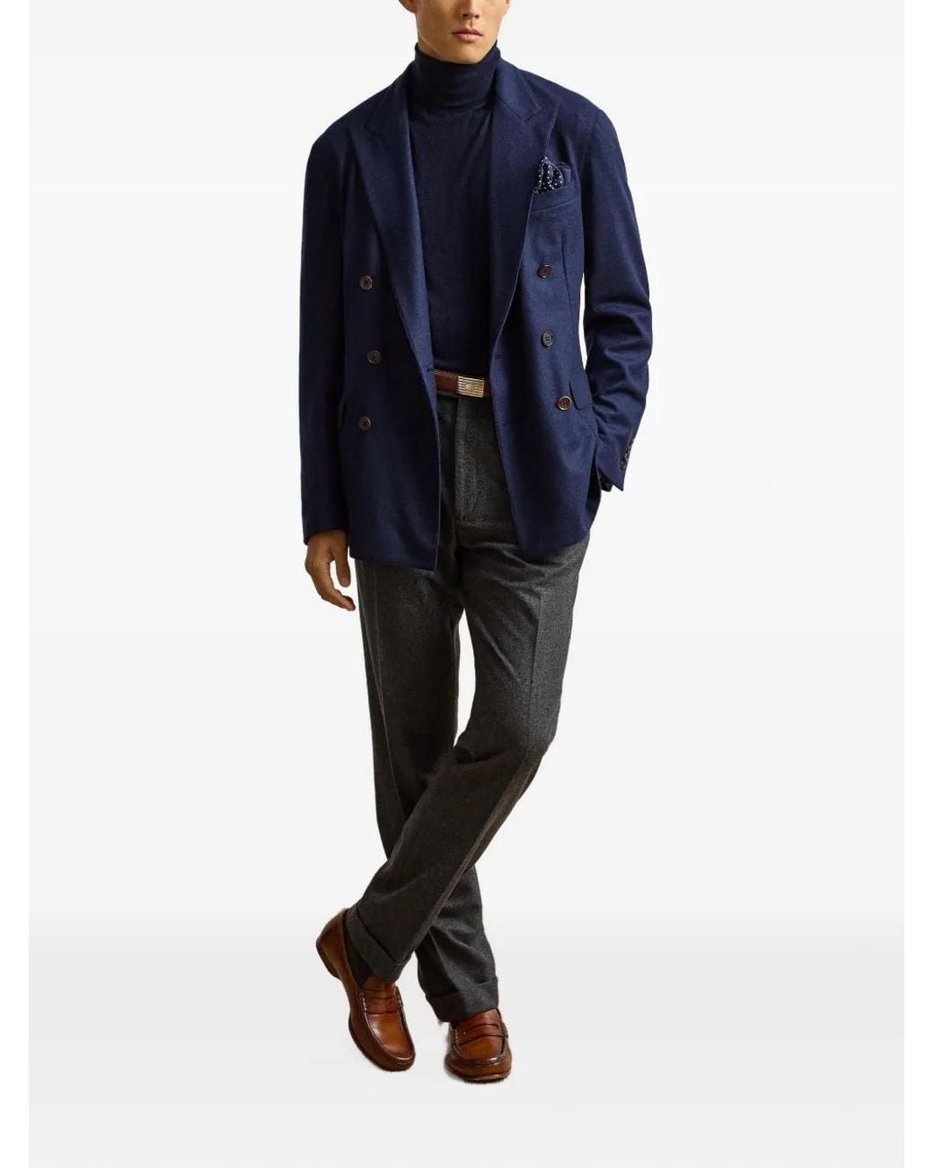 Ralph Lauren Blue Hadley Double-Breasted Jacket for men