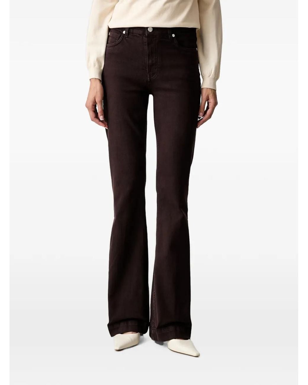 Silvian Heach Black Jean Évasé À Taille Haute