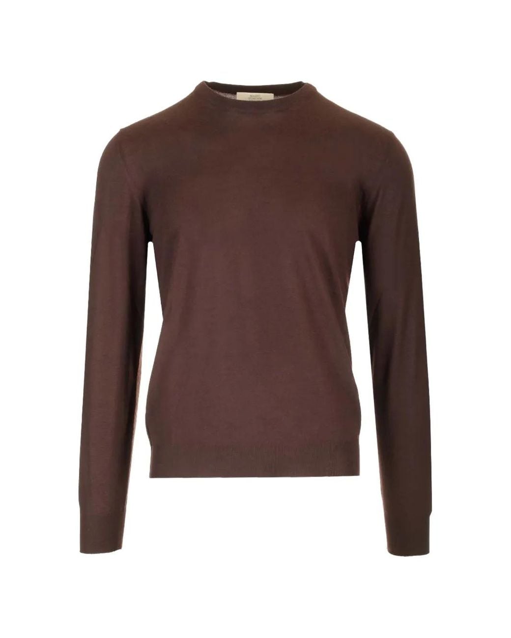 Mauro Ottaviani Brown Ribbed-Trim Crew-Neck Sweater for men