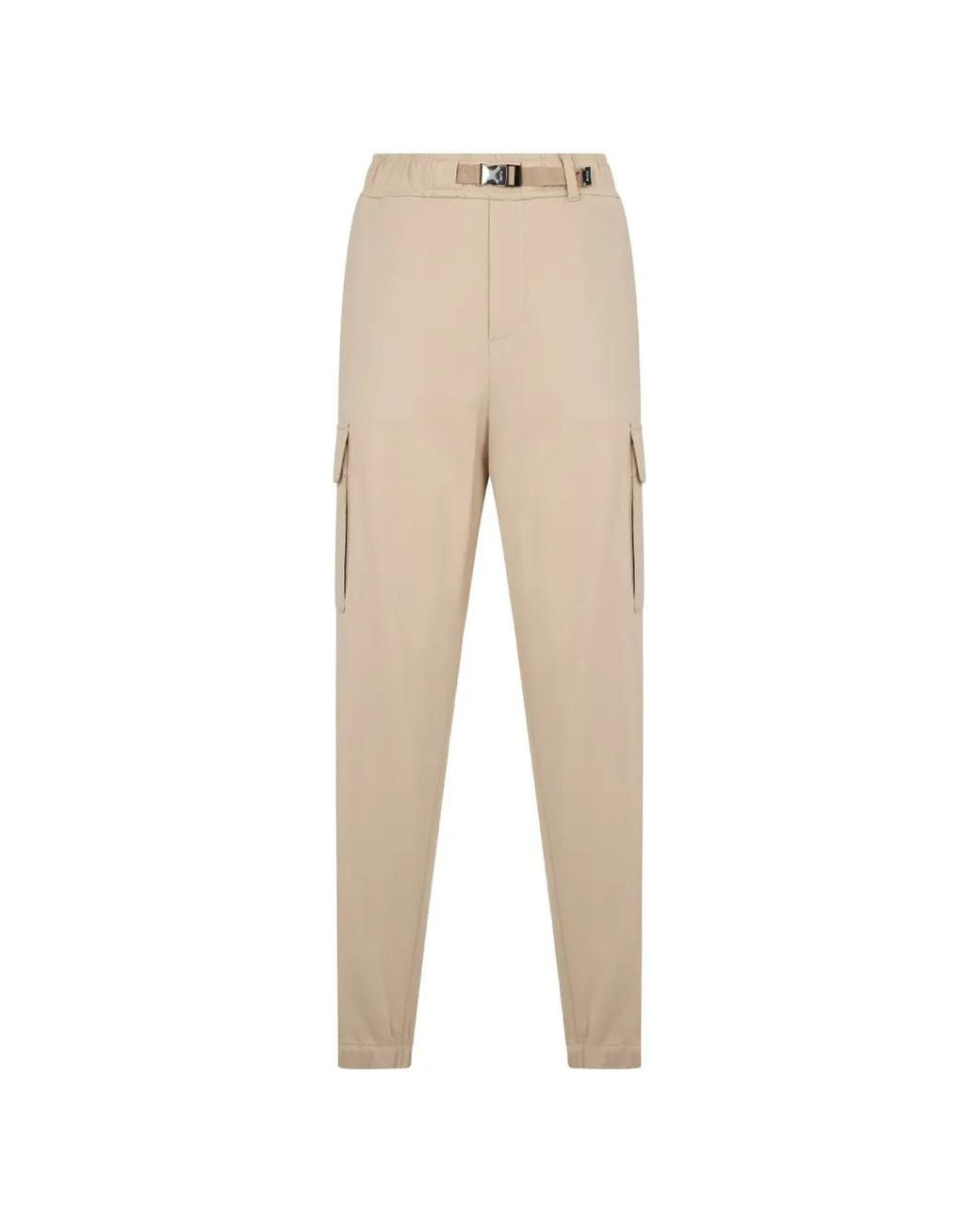Moorer Natural Buckle-Fastening Cargo Pants