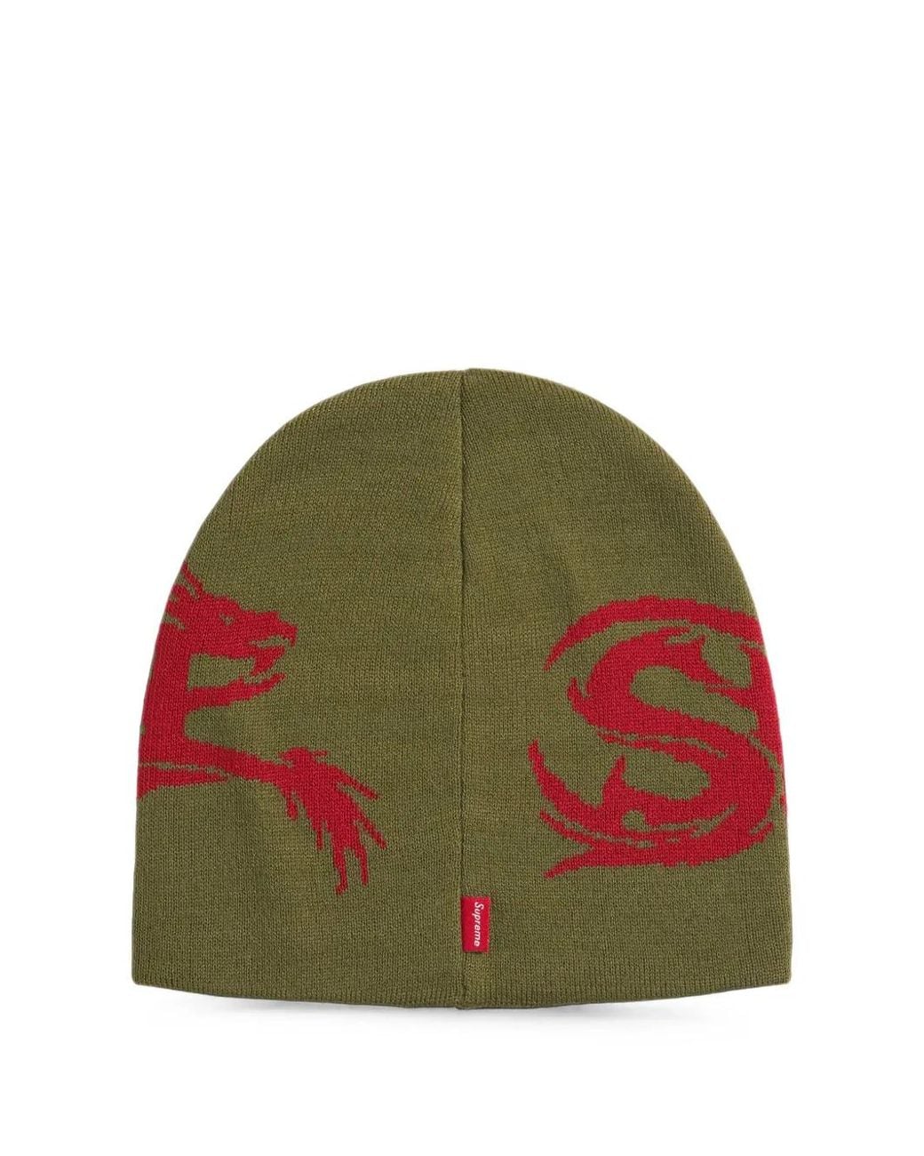 Supreme Green Dragon-Intarsia Beanie Hat