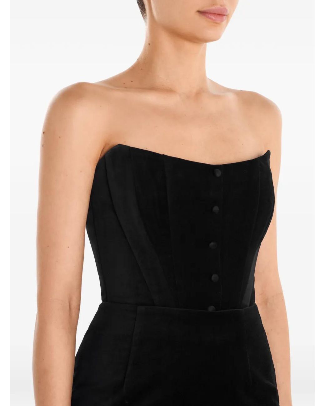 POST MERIDIEM Black Velvet Corset
