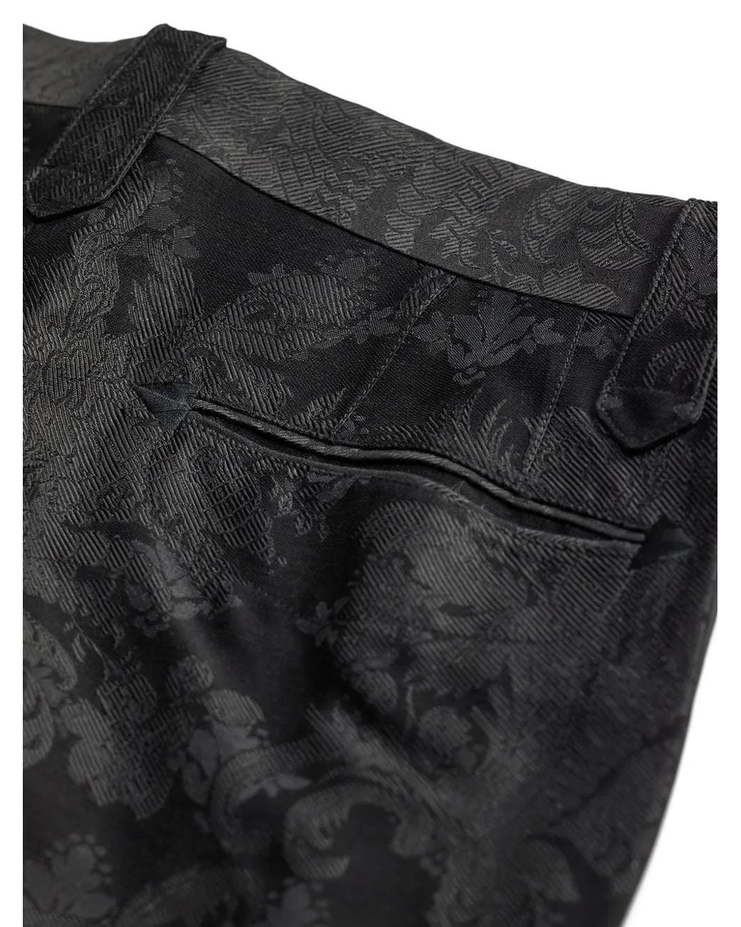 RRL Black Jacquard-Patterned Silk-Blend Trousers for men