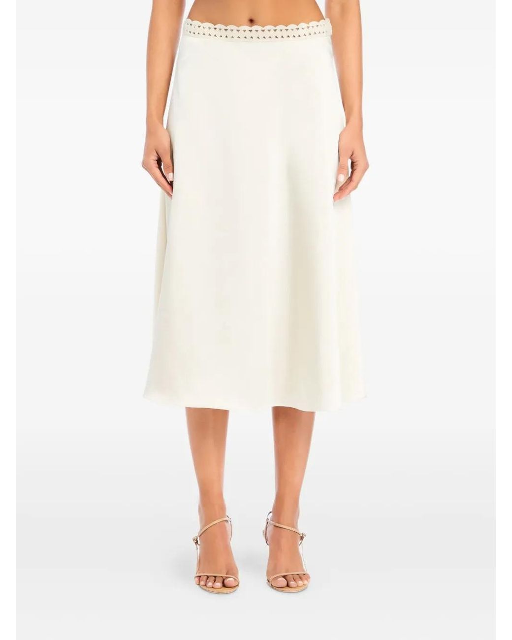 SER.O.YA Tamsin Midi-Rok in het White