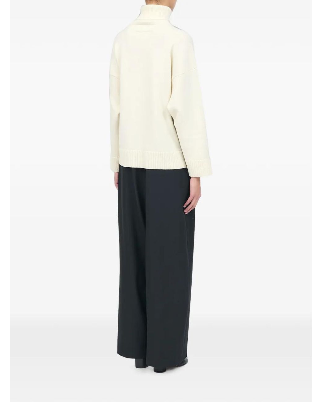 MM6 by Maison Margiela Green Colour-Block Roll-Neck Sweater