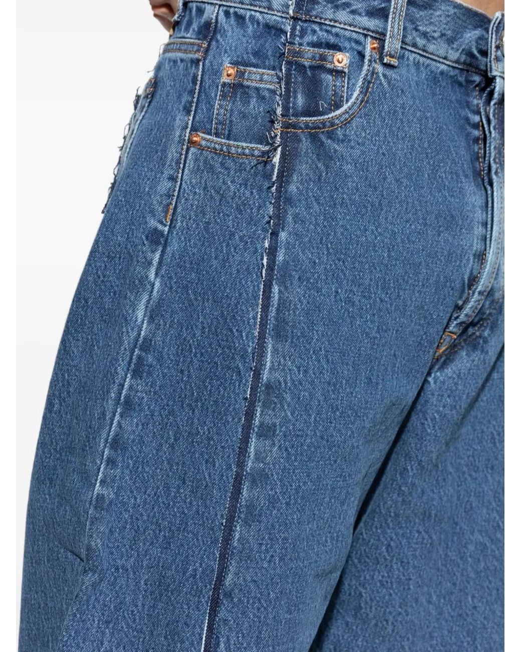 Vetements Blue Button-Fastening Jeans for men