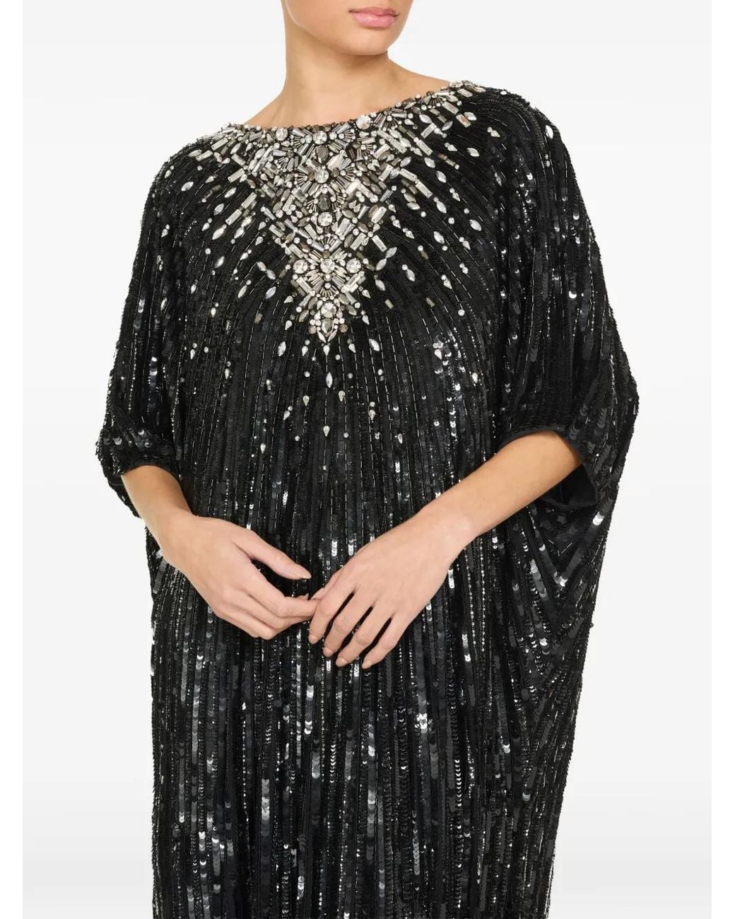 Jenny Packham Black Quana Gown