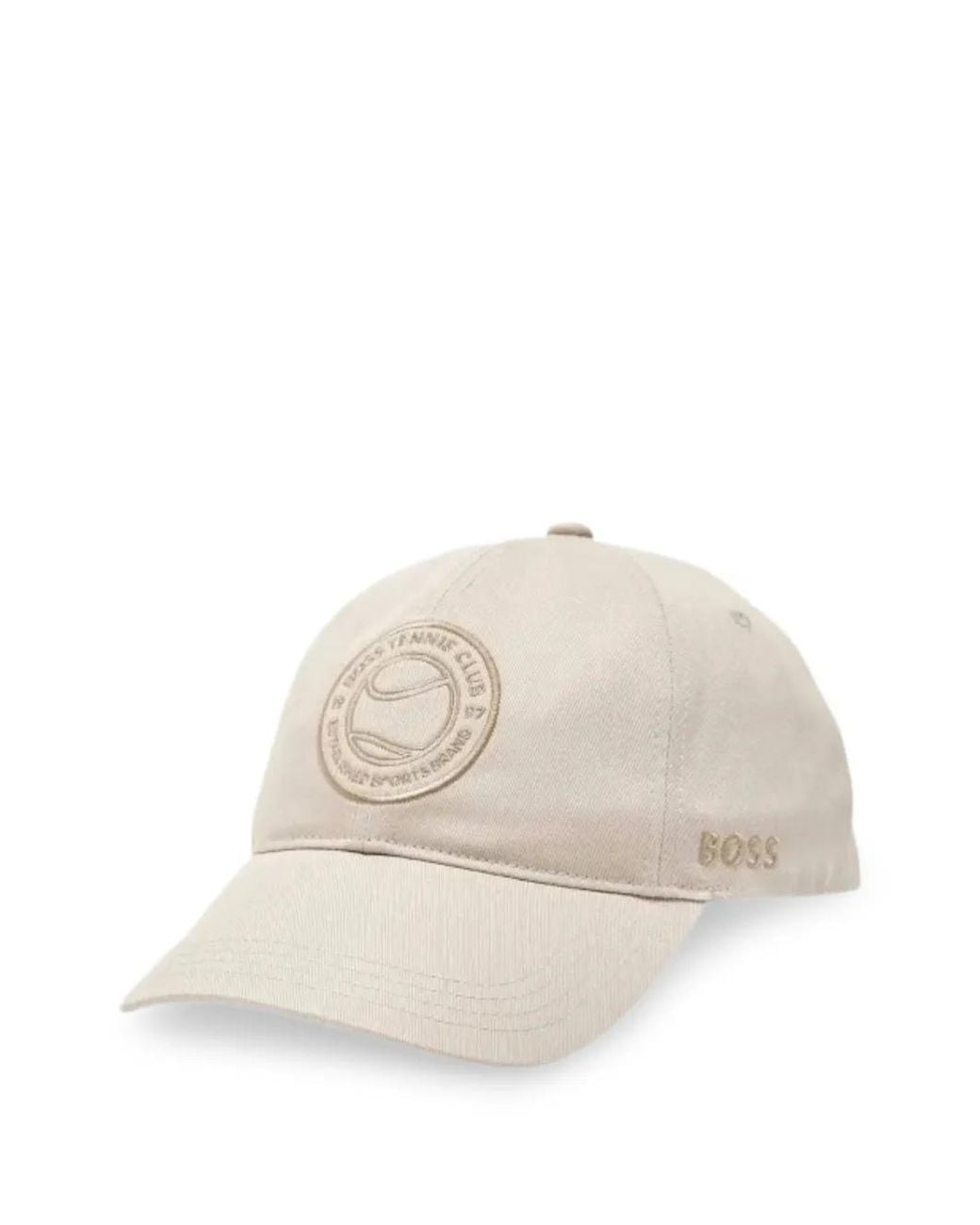 Boss Natural Embroidered Logo Baseball Hat for men