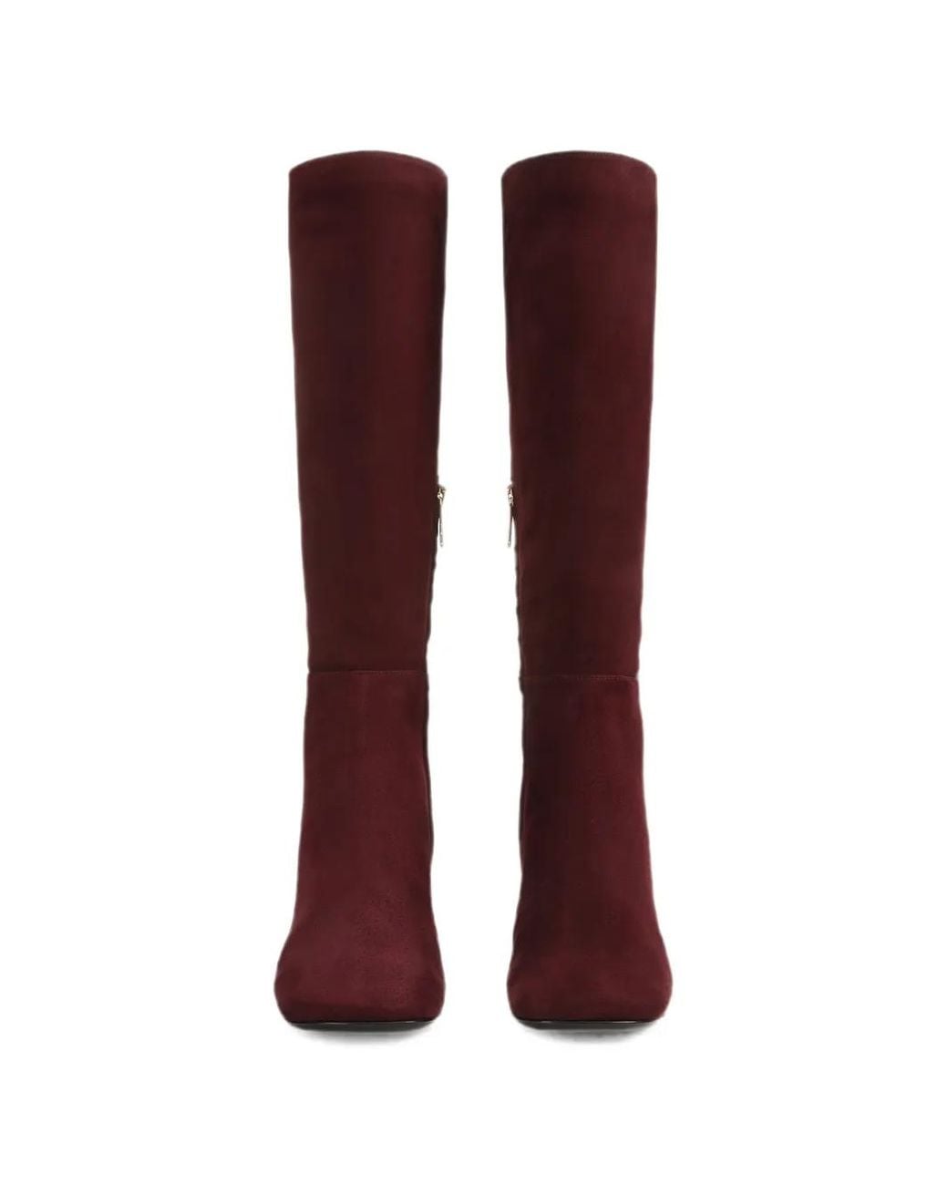 Sergio Rossi Red Convex Knee-High Boots