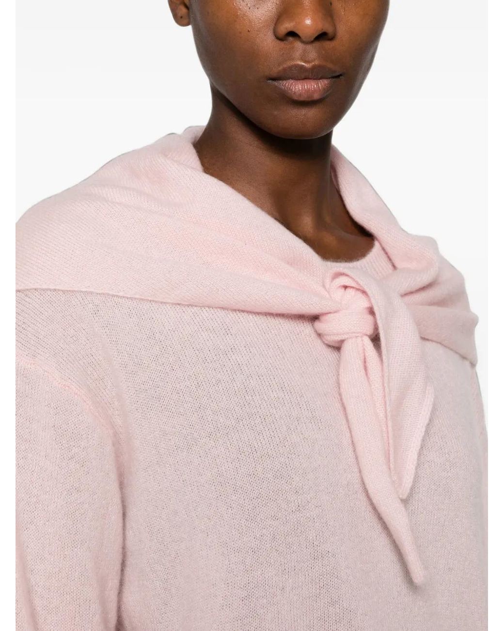 IVORY PARIS White Tie-Detail Sweater
