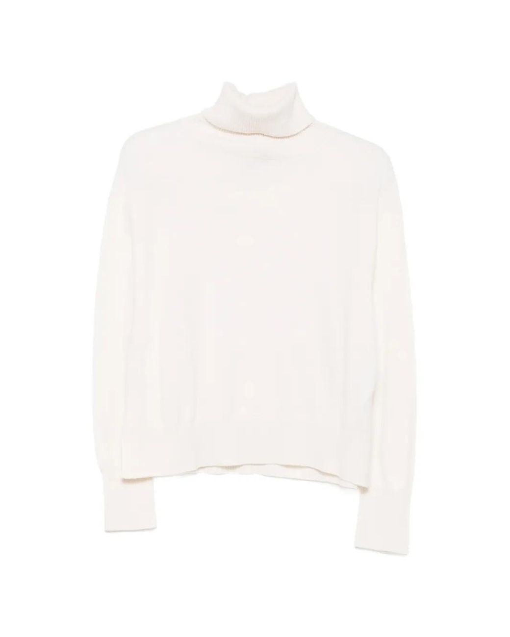 Semicouture White Drop-Shoulder Sweater