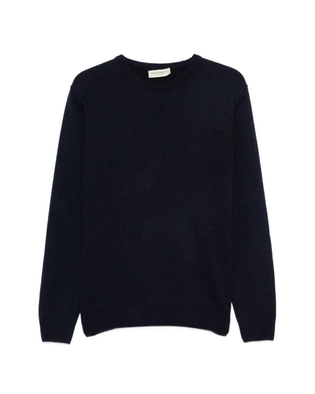 SERGIO MORETTI FIRENZE Blue Crew-Neck Sweater for men