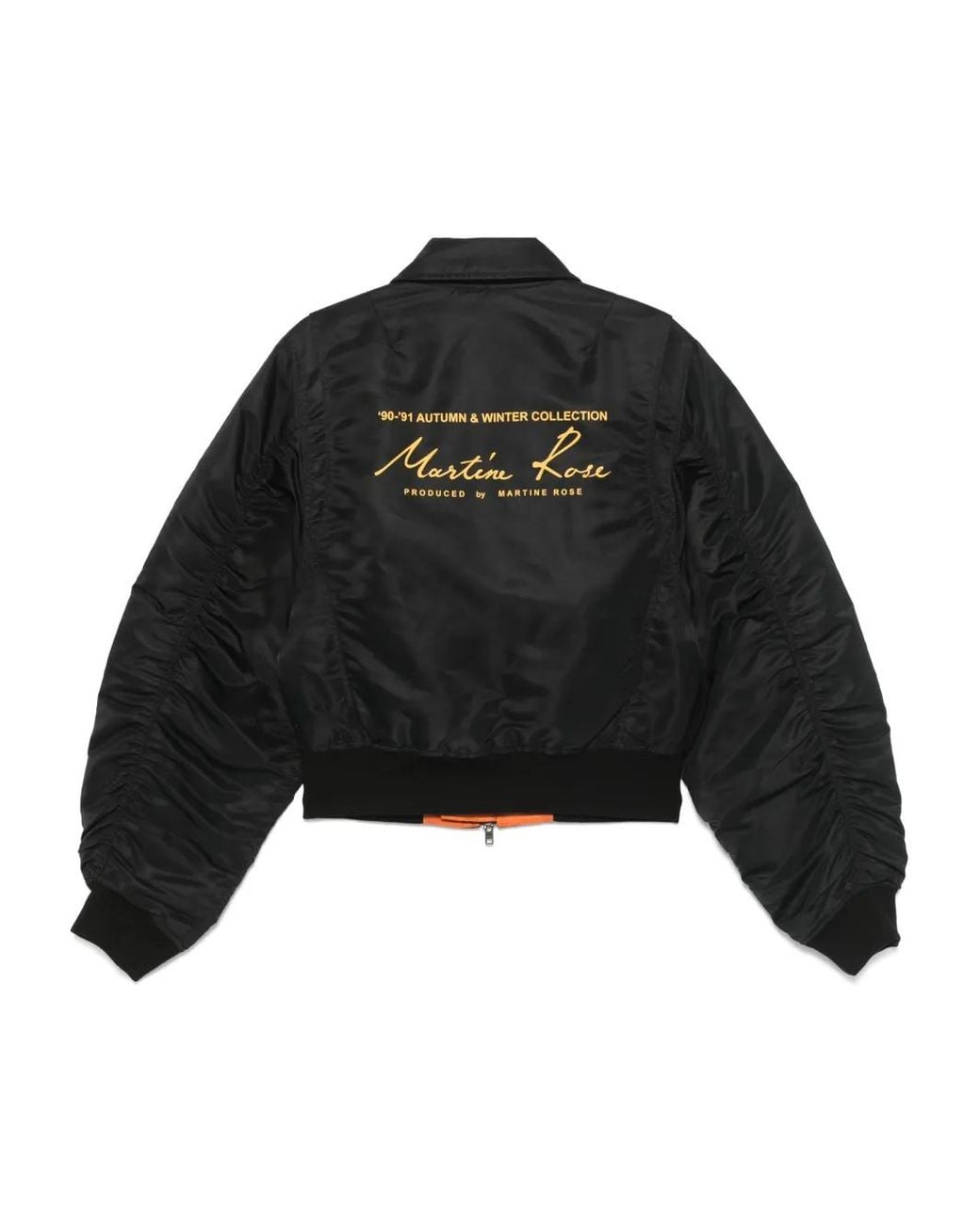 Martine Rose Black Shrunken Bomber Jacket
