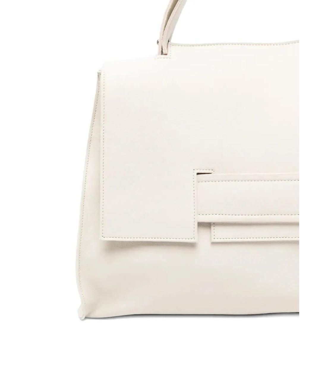 SOMMET White My Way S Structured Leather Small Shoulder Bag