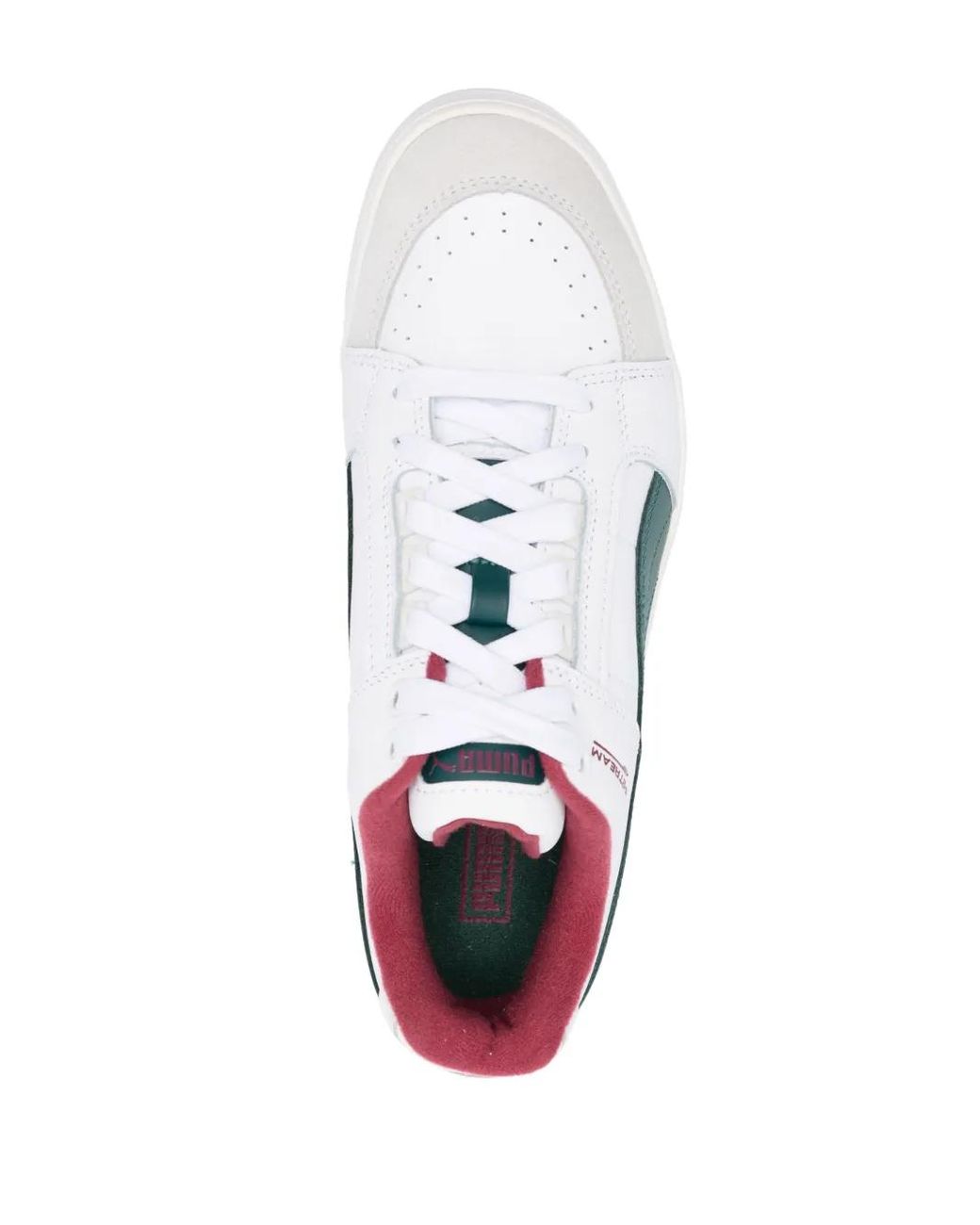 PUMA White Slipstream Lo Retro Sneakers / Malachite for men