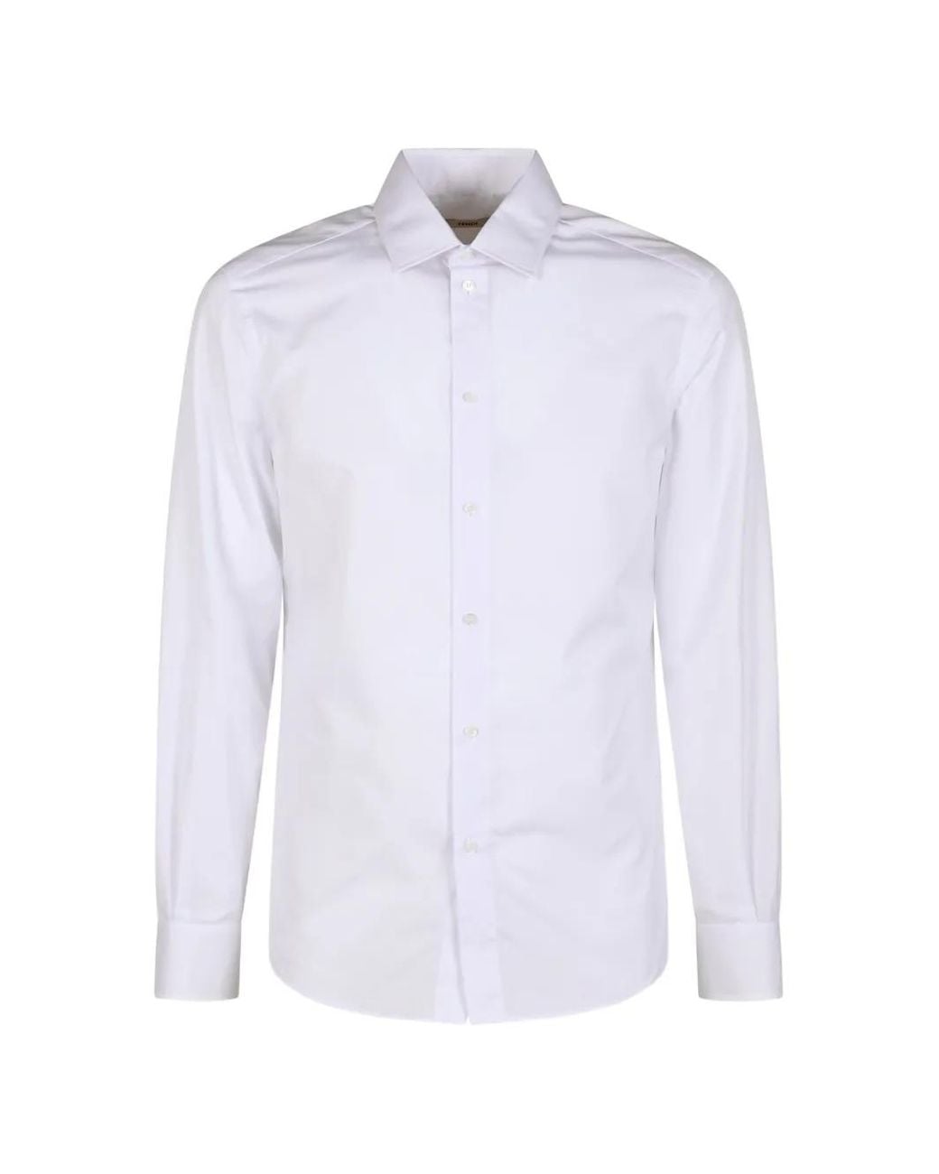 Fendi White Poplin Shirt for men