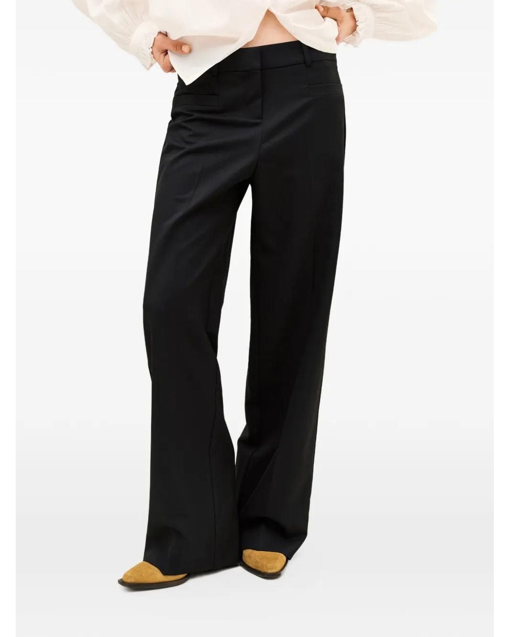 Ba&sh Black Cistachio Hose Mit Bügelfalten