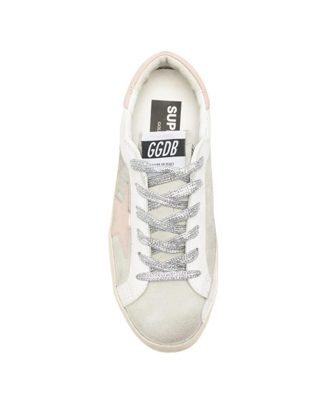 Golden Goose Deluxe Brand White Super-Star Suede-Panelled Sneakers