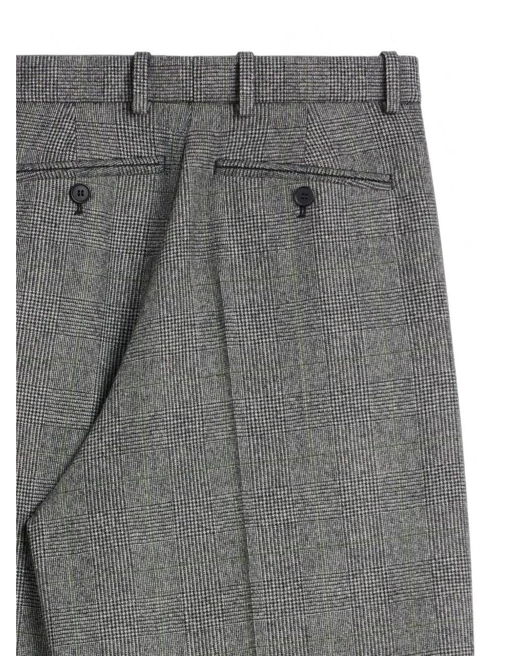 Givenchy Geruite Flanellen Plooibroek in het Gray