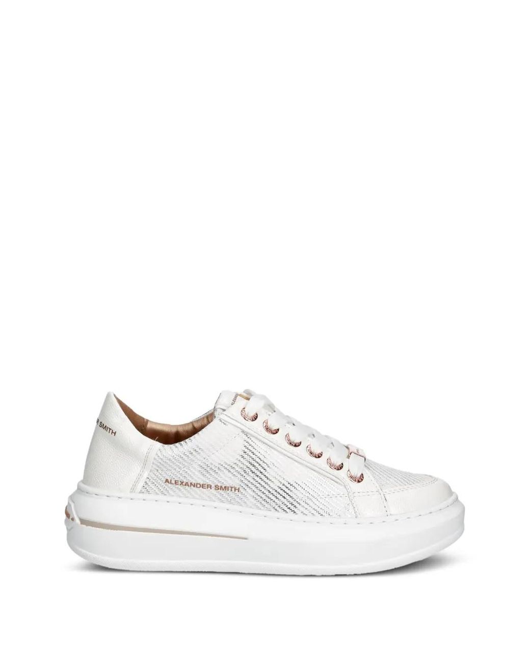 Alexander Smith White Lancaster Sneakers Mit Logo
