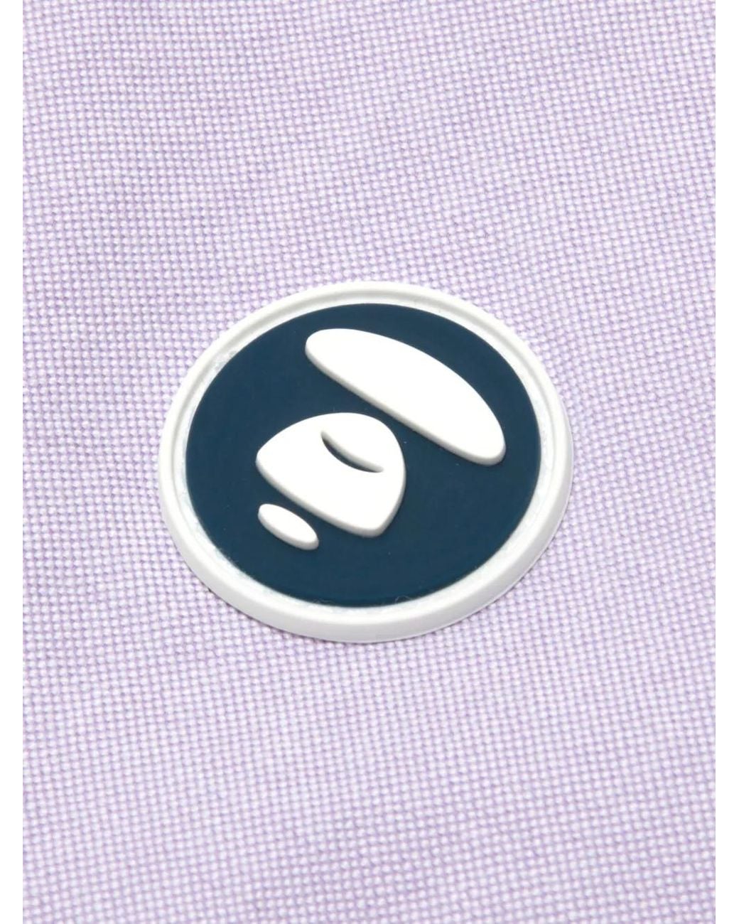 Aape By A Bathing Ape Purple Logo Button-Up Shirt for men