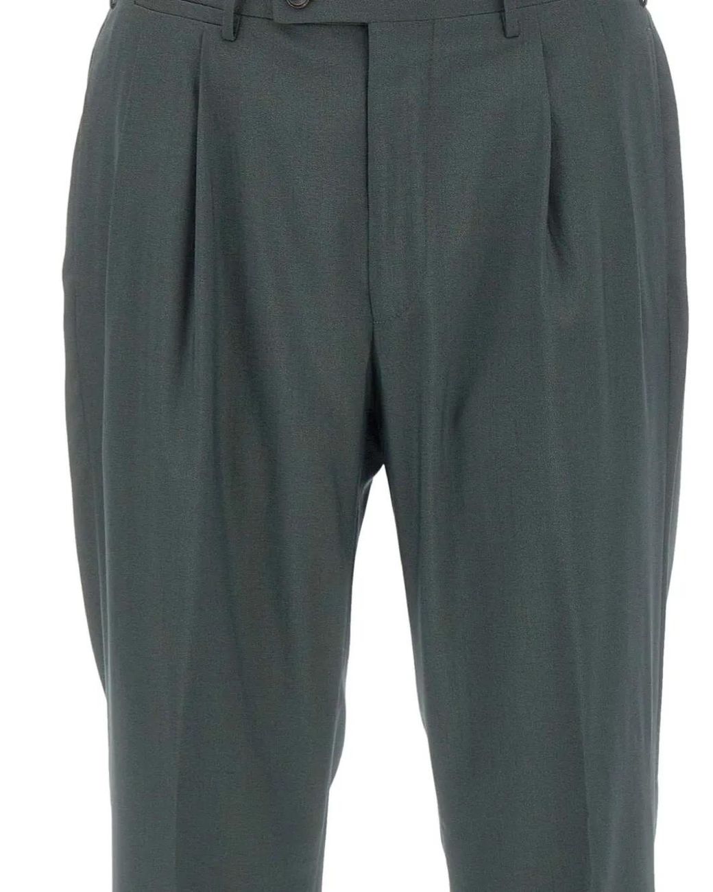 Corneliani Gray Pleated Trousers for men