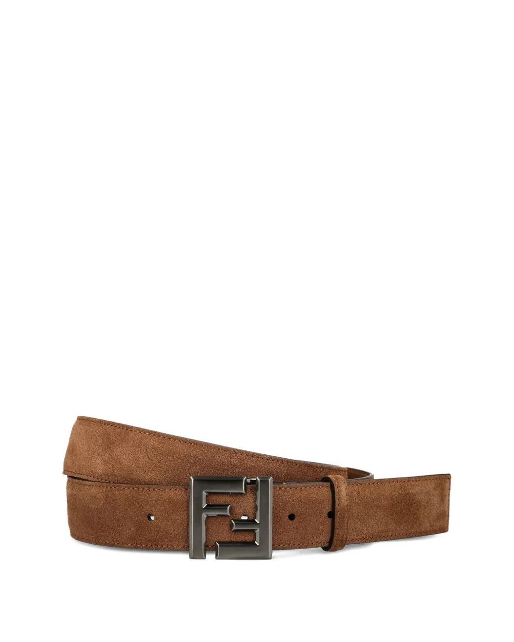 Ceinture Squared Ff En Daim Fendi pour homme en coloris Brown