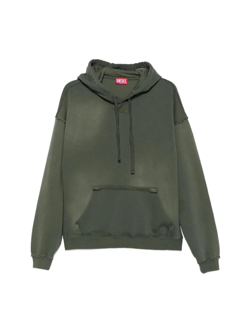 DIESEL Green Hooded Relaxed-Fit Sweater for men