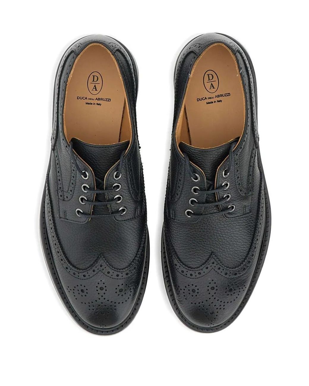 Duca Degli Abruzzi Brown James Leather Derby Shoes for men