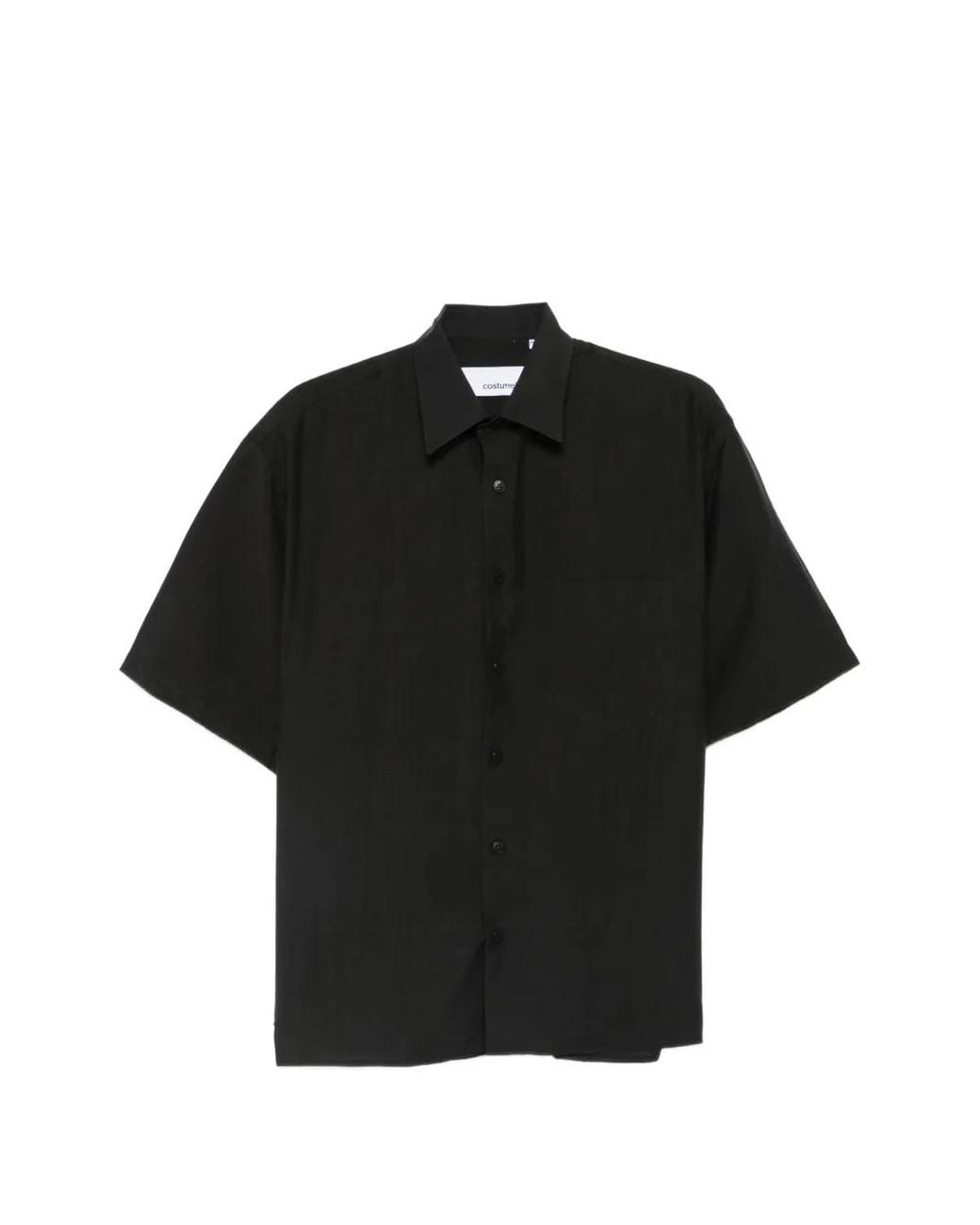 Costumein Black Pocket Short-Sleeve Shirt for men
