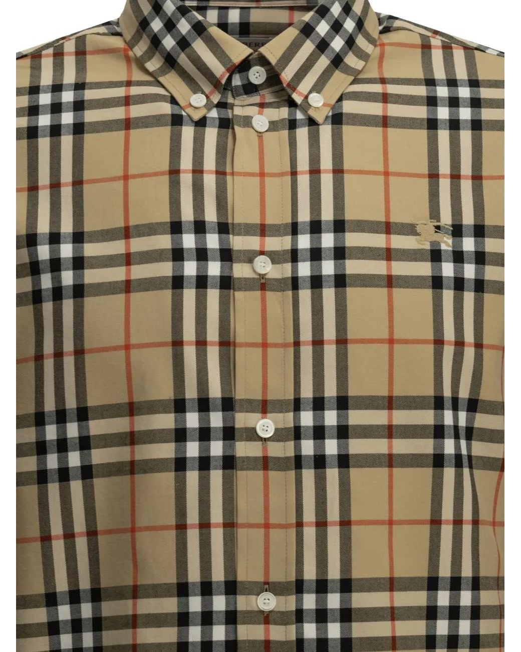 Burberry Gray Relaxed-Fit Check Cotton Shirt for men