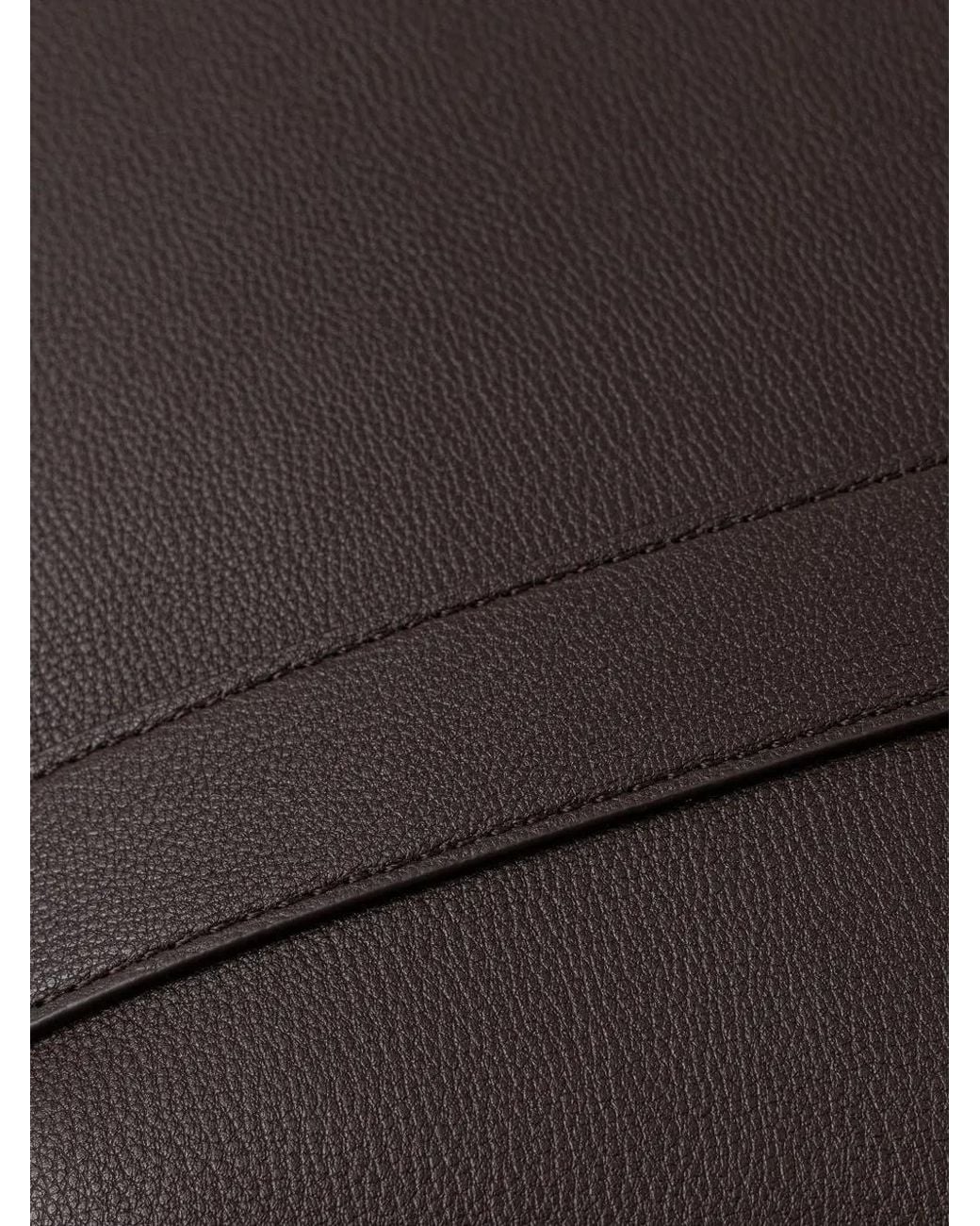 Lacoste Black Logo-Plaque Grained-Textured Tote Bag